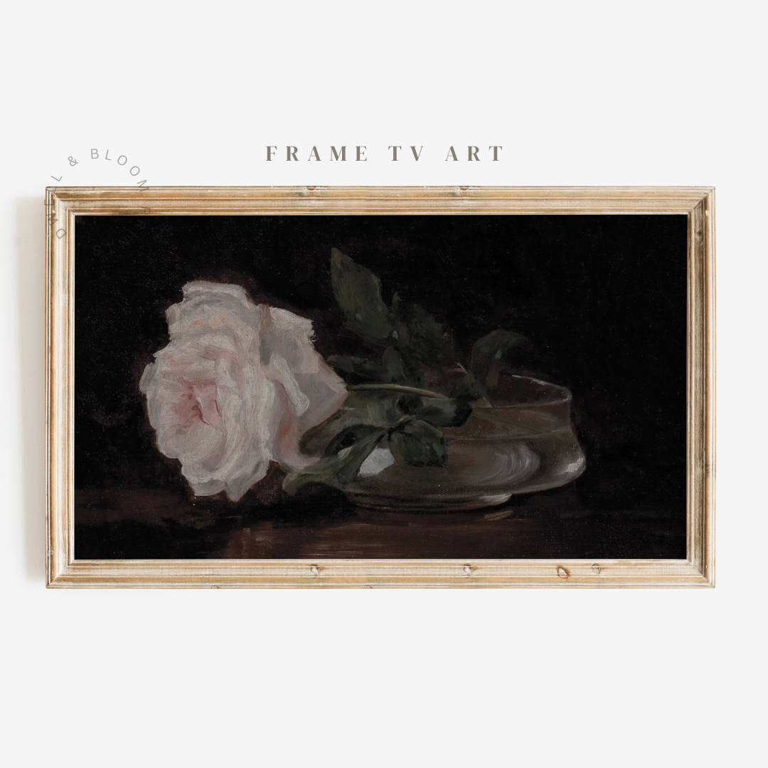 Samsung Frame Art TV | Vintage Floral Painting