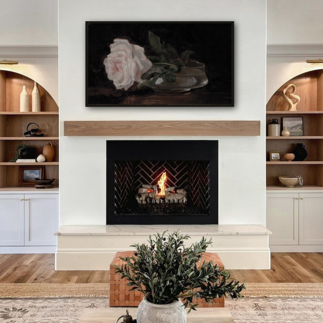 Samsung Frame Art TV | Vintage Floral Painting