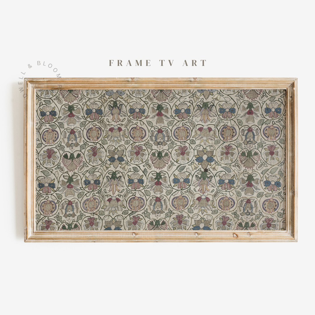 Samsung Frame TV Art | Vintage Tapestry Art