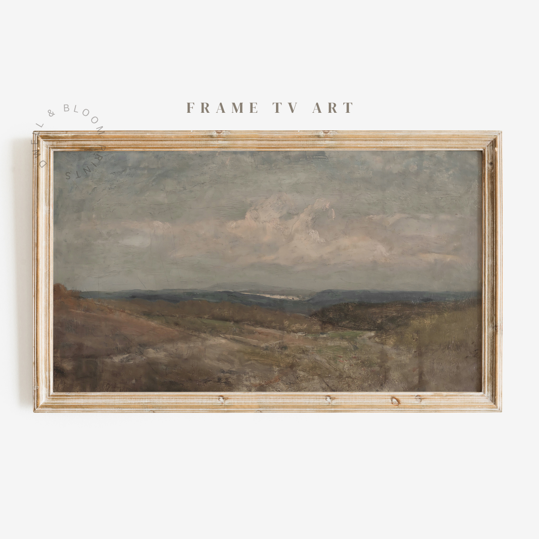 Samsung Frame Art TV | Vintage Muted Landscape Wall Art