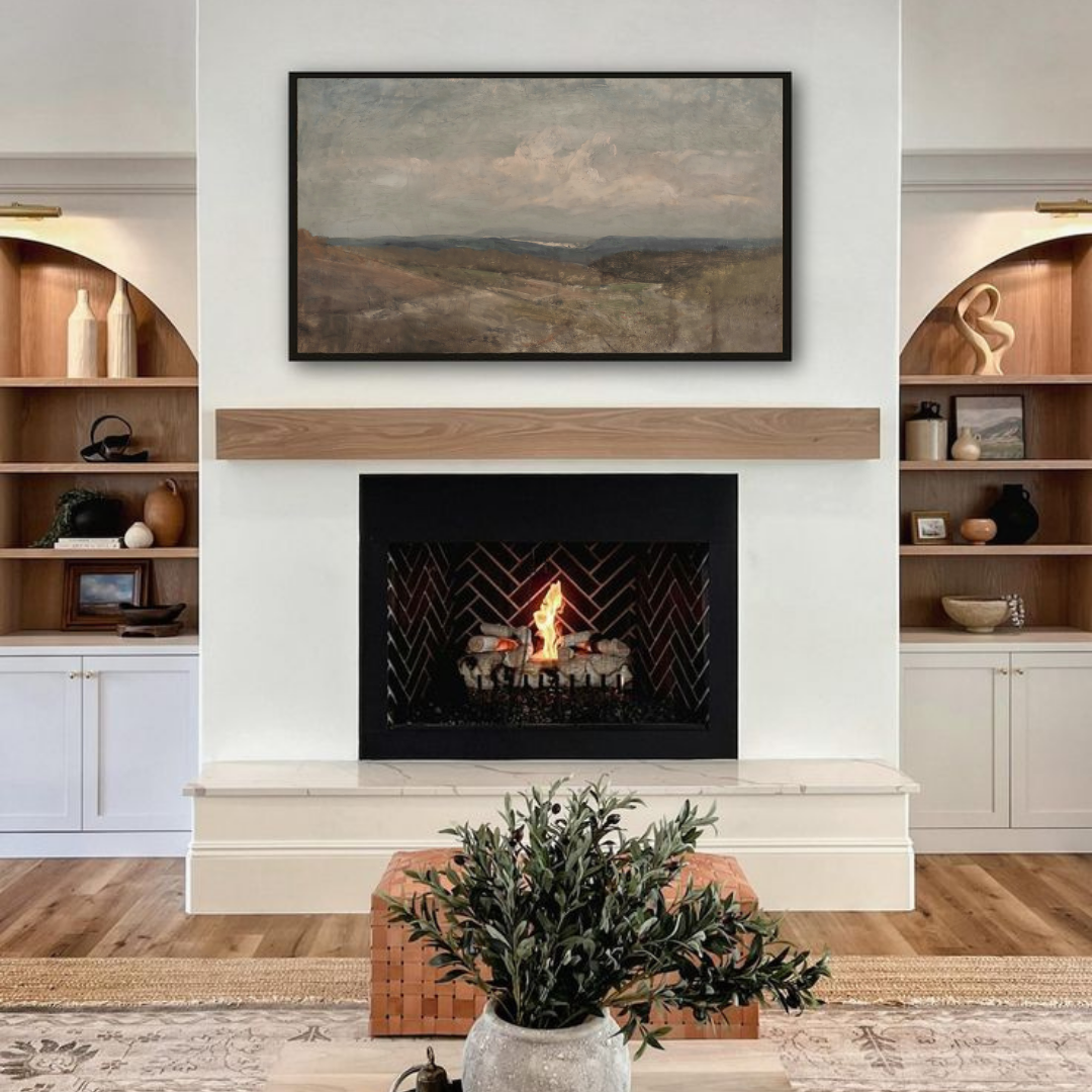 Samsung Frame Art TV | Vintage Muted Landscape Wall Art