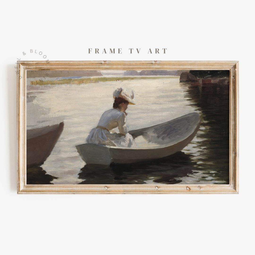 Samsung Frame TV Art | Vintage Coastal Painting