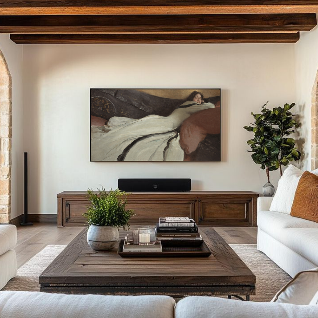 Samsung Frame TV Art | Vintage Moody Portrait Painting