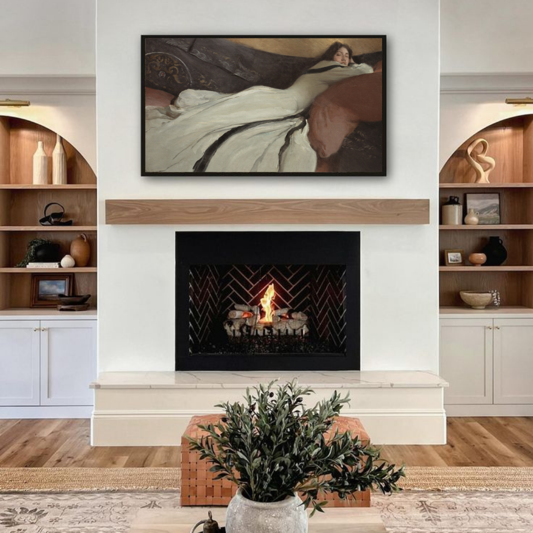 Samsung Frame TV Art | Vintage Moody Portrait Painting