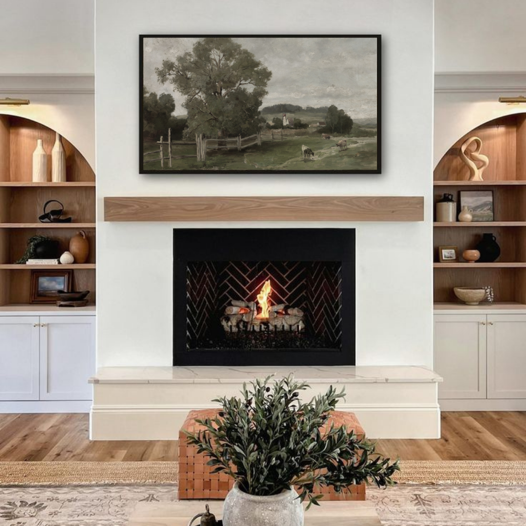 Samsung Frame TV Art | Vintage Countryside Landscape Painting