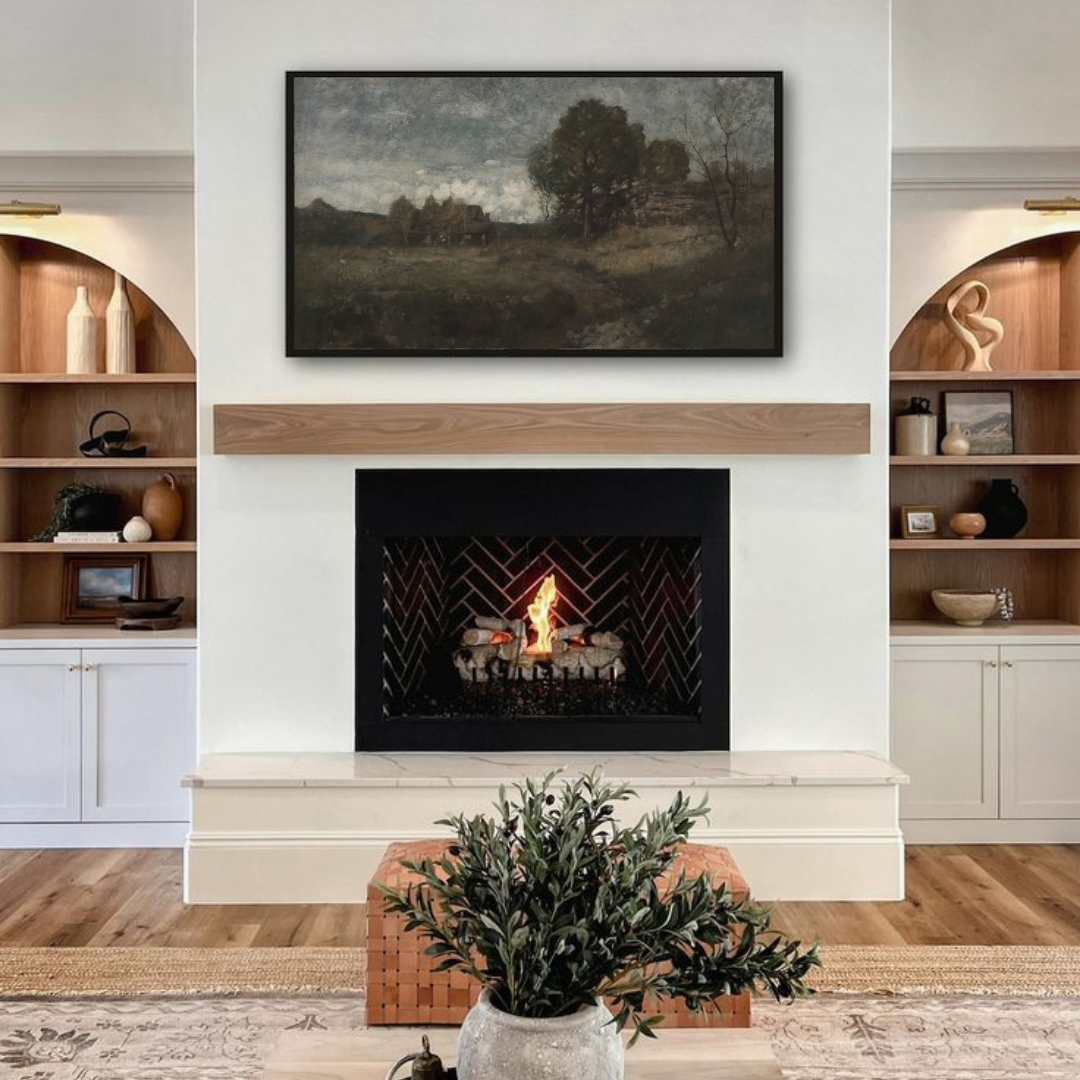 Samsung Frame TV Art | Vintage Moody Summer Landscape Painting
