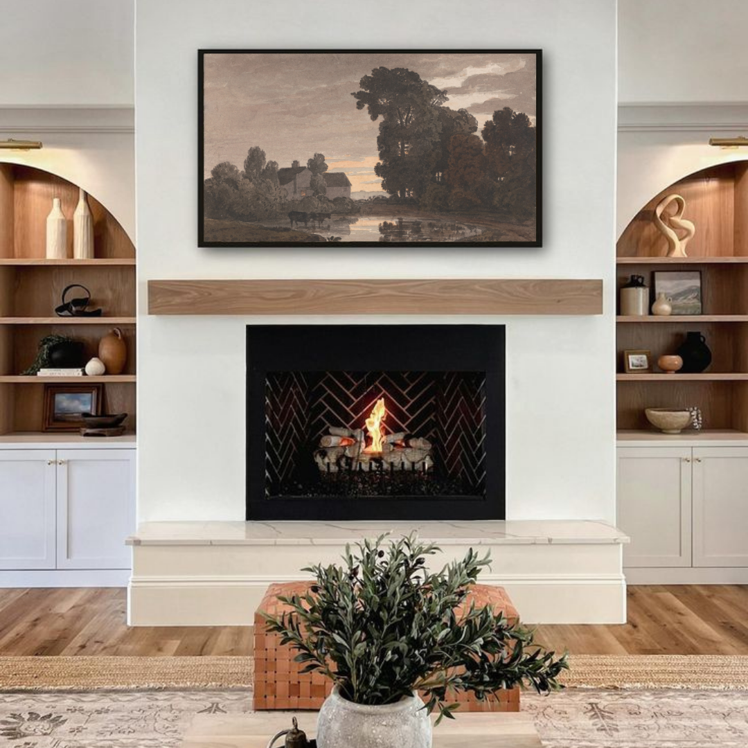 Samsung Frame TV Art | Vintage Moody Landscape Painting