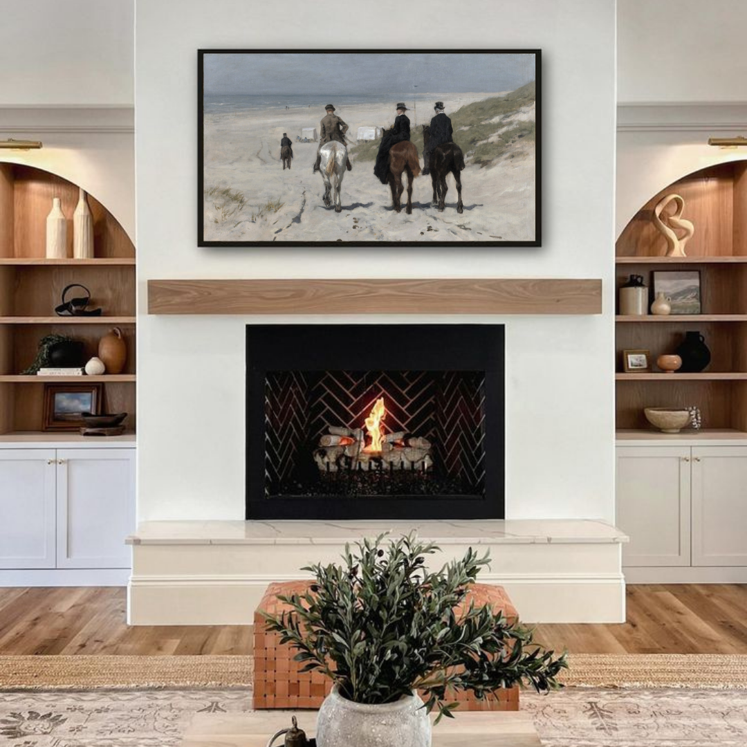 Samsung Frame TV Art | Vintage Beach Painting