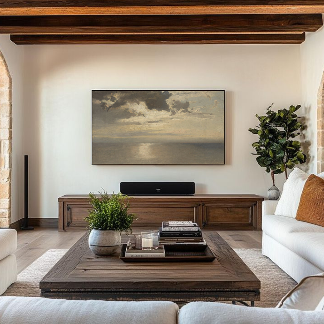 Samsung Frame TV Art | Vintage Seascape Painting