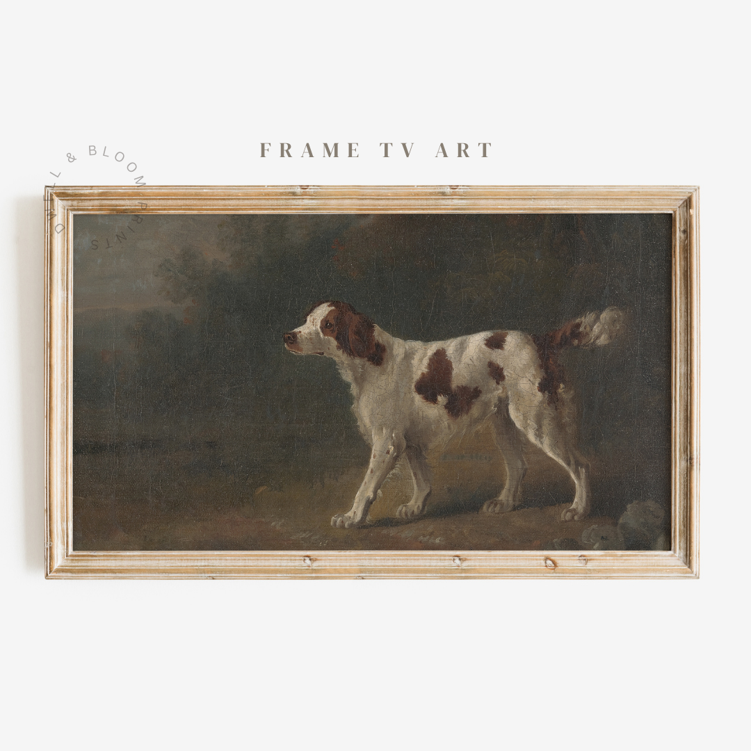 Samsung Frame TV Art | Vintage Dog Painting