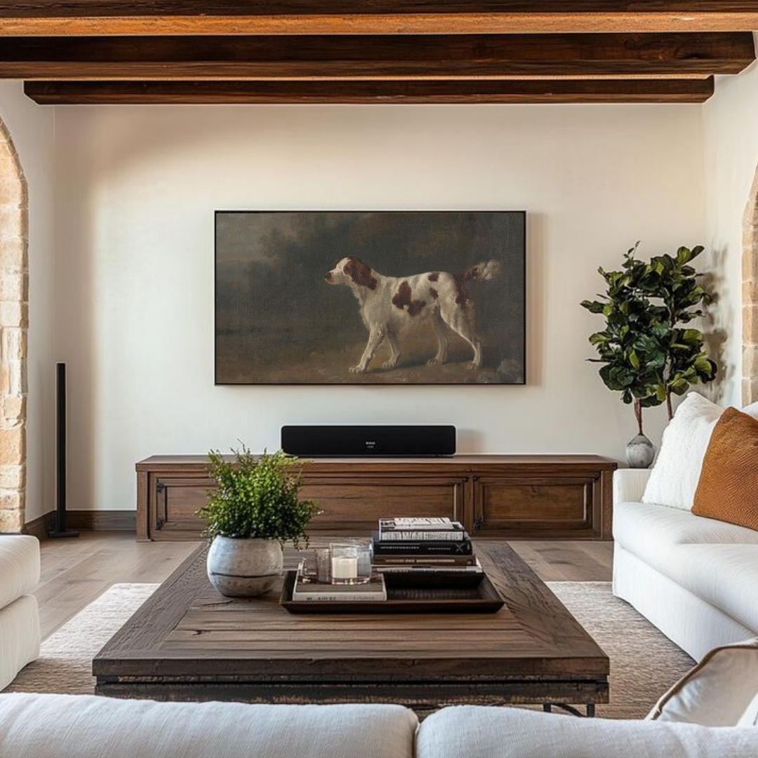 Samsung Frame TV Art | Vintage Dog Painting
