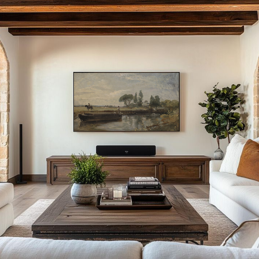 Samsung Frame TV Art | Vintage Landscape Painting