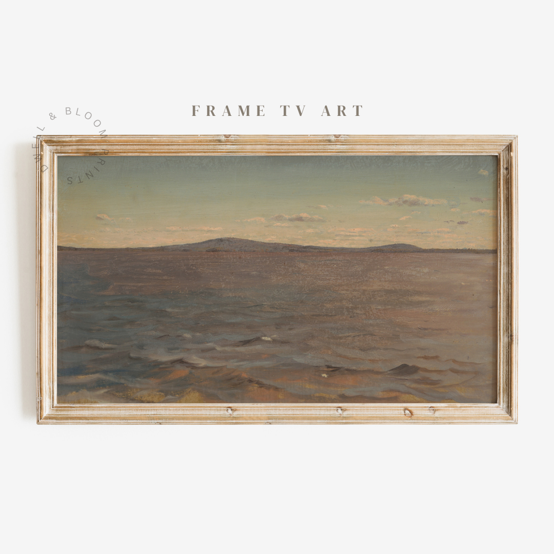 Samsung Frame TV Art | Vintage Seascape Painting