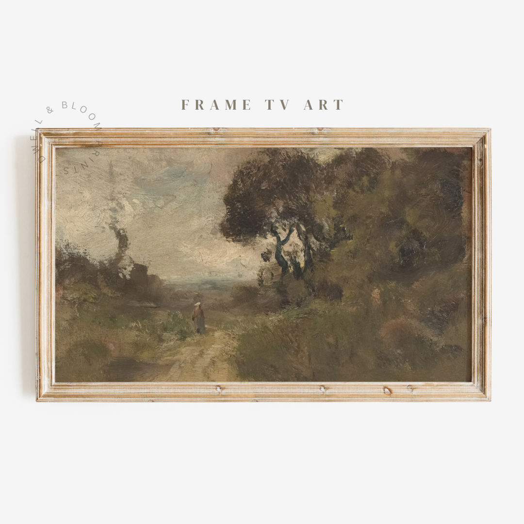 Samsung Frame Art Tv | Moody Vintage Landscape Painting