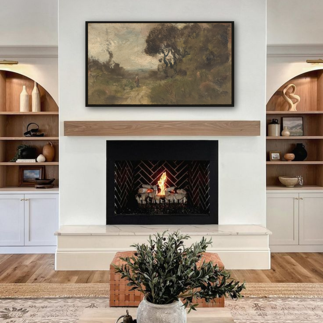 Samsung Frame Art Tv | Moody Vintage Landscape Painting