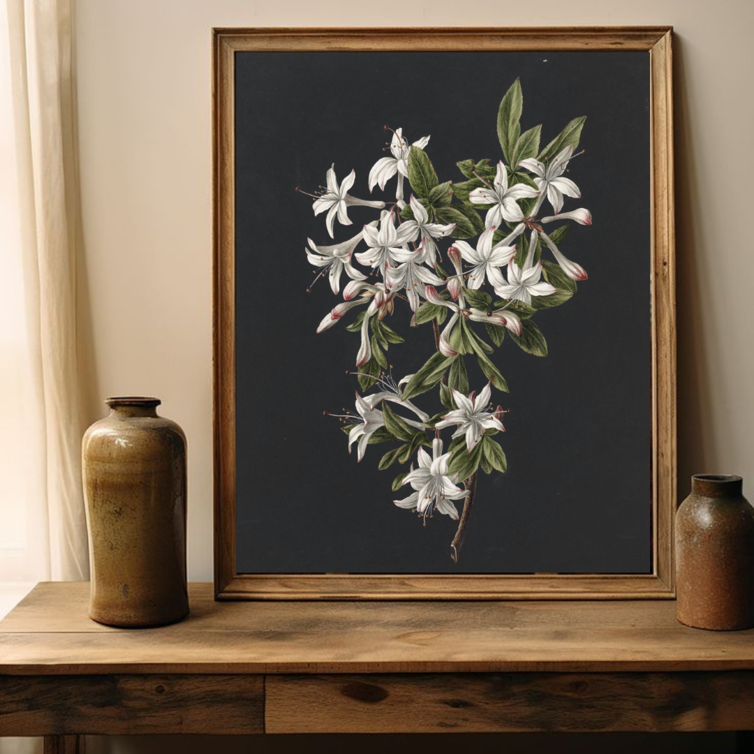 Vintage Moody Botanical Wall Art | Vintage Floral Art Print