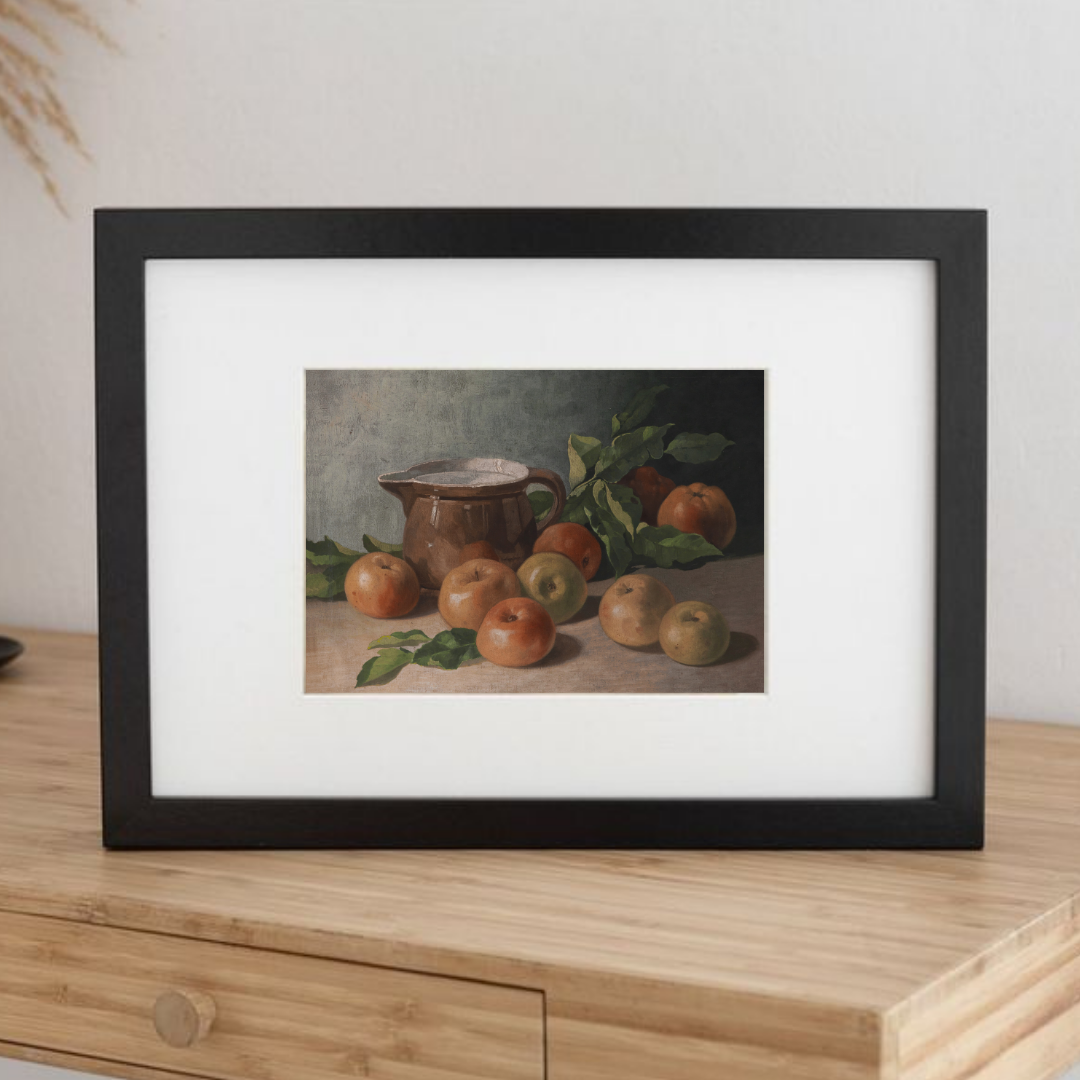 Vintage Still Life Painting | Farmhouse Kitchen Wall Art