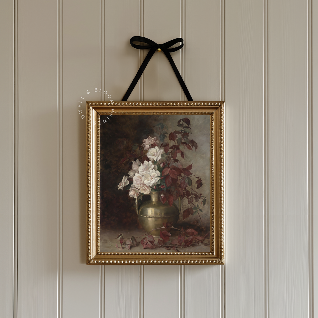 Vintage Floral Art Print | Vintage Flowers Painting