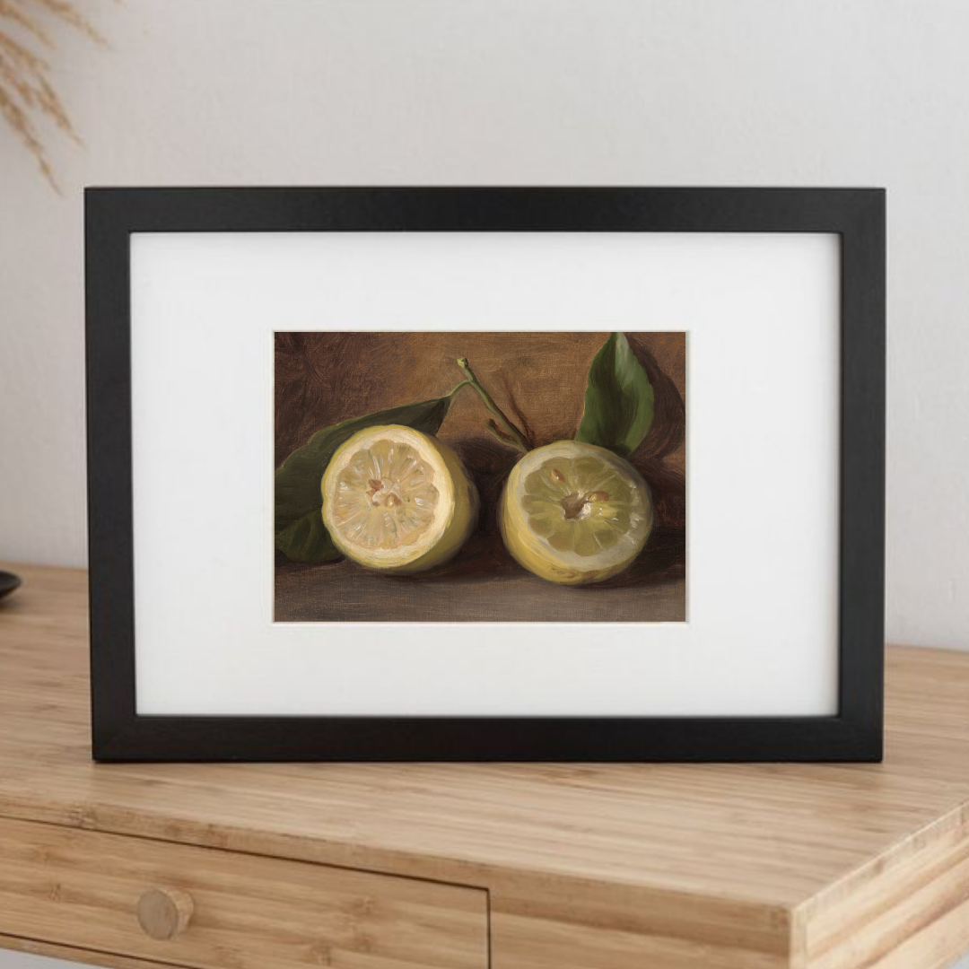 Vintage Farmhouse Kitchen Wall Decor | Vintage Lemon Painting