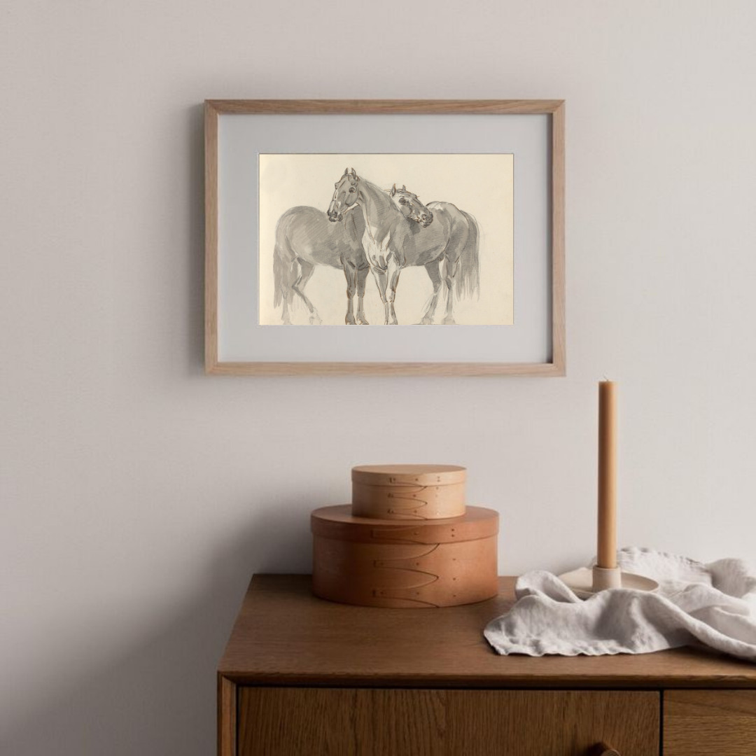 Vintage Horse Print | Vintage Horse Sketch Art Printable