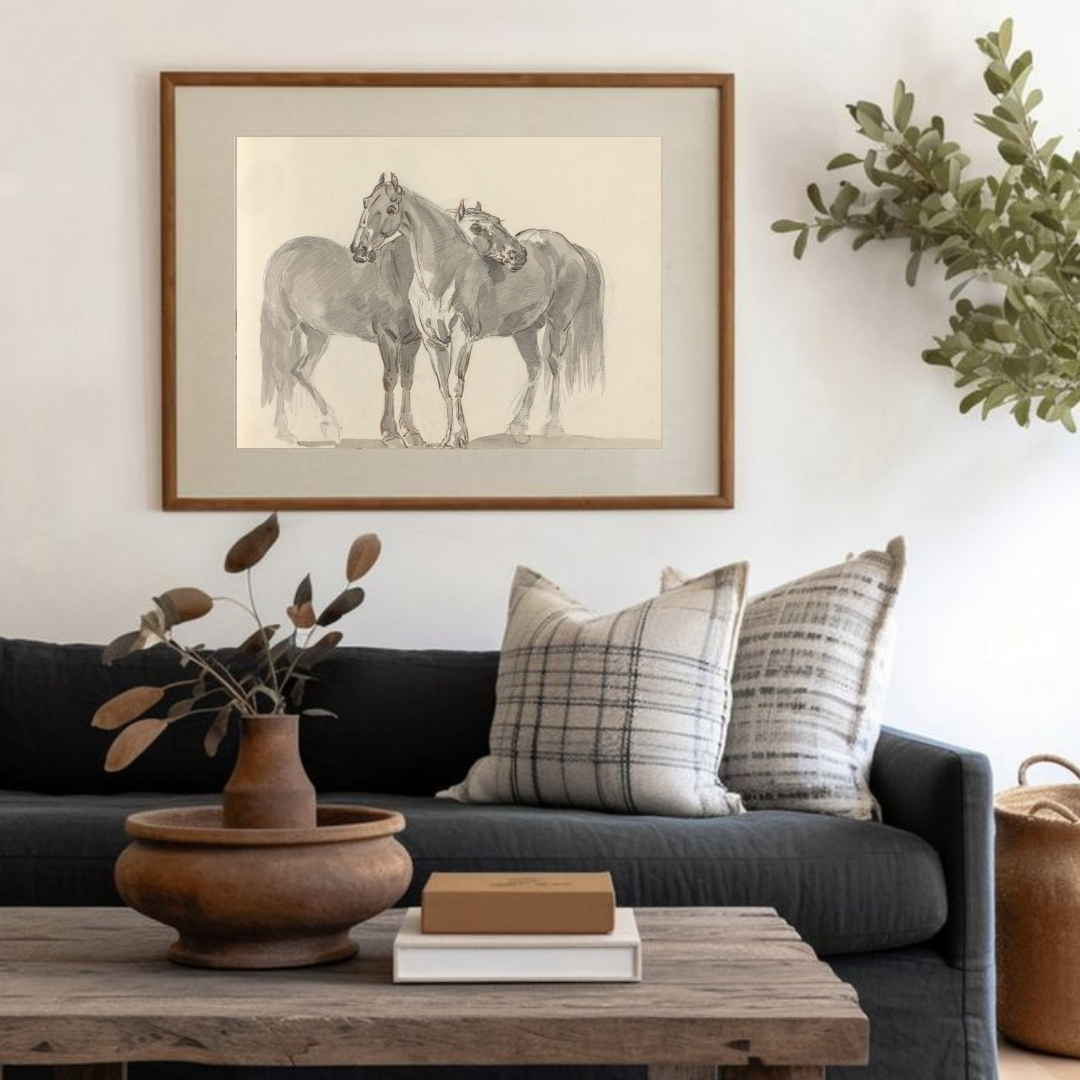 Vintage Horse Print | Vintage Horse Sketch Art Printable