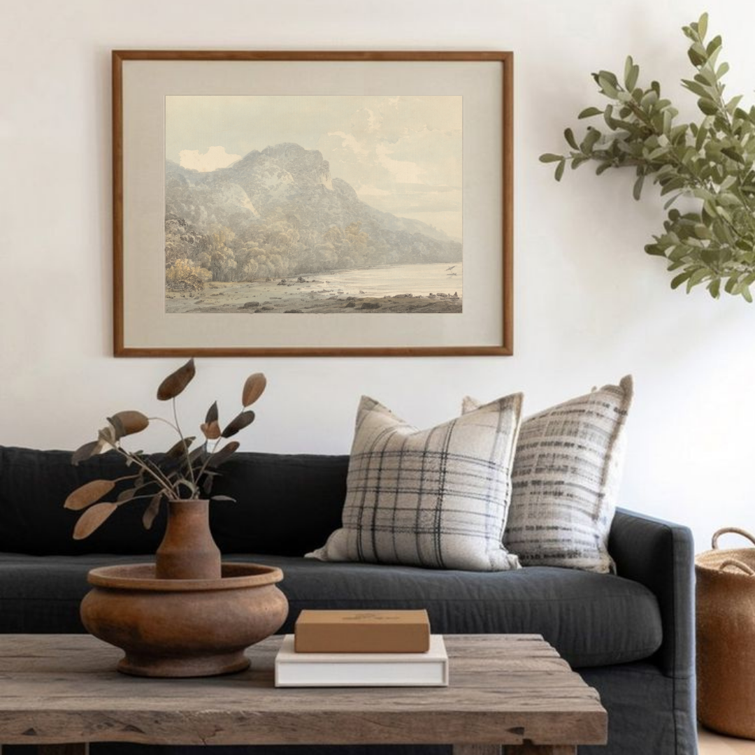 Vintage Landscape Art Print | Muted Vintage Landscape Art