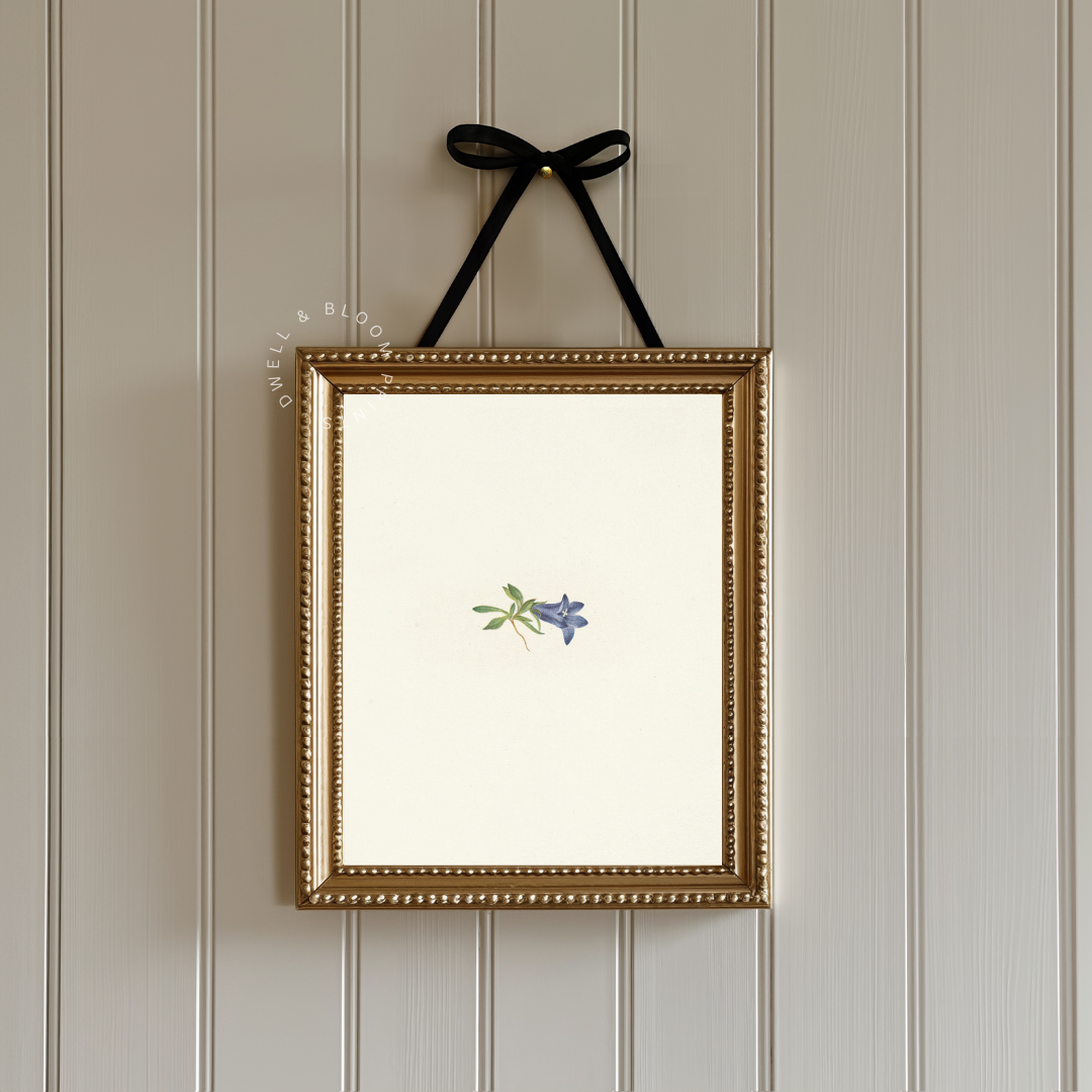 Minimalist Vintage Floral Art Print | Vintage Botanical Wall Art