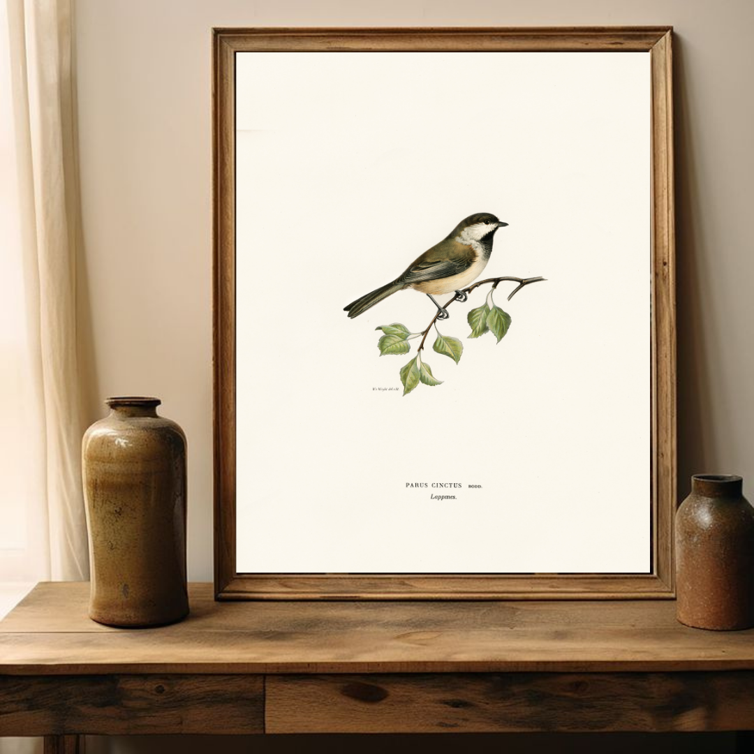 Vintage Bird Illustration Art Print | Antique Bird Drawing Printable Wall Art