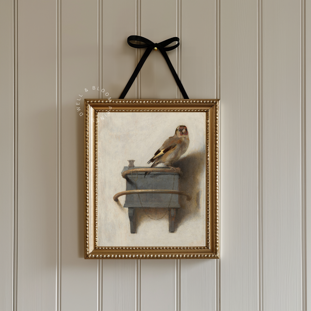 Vintage Bird Painting | Vintage Farmhouse Wall Decor