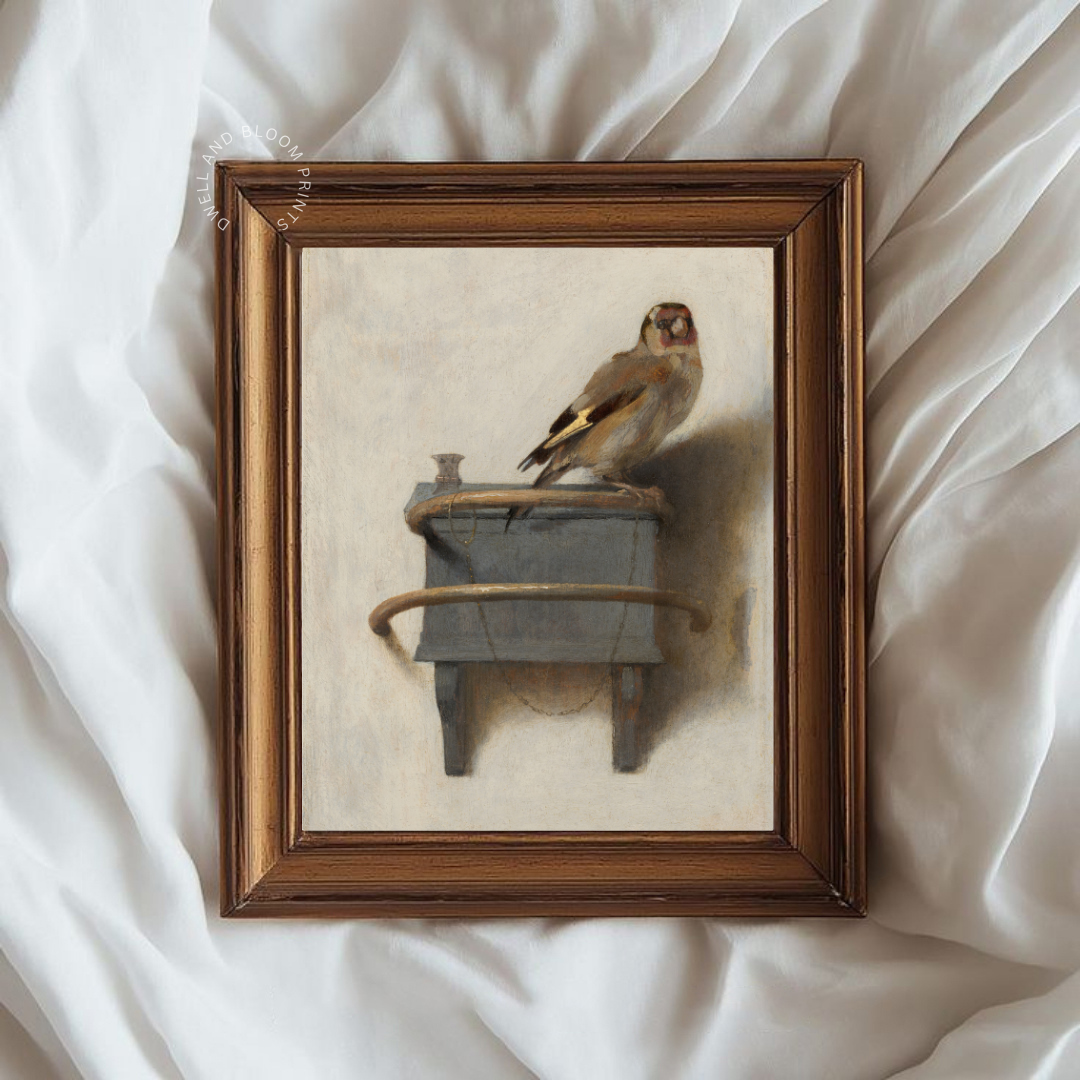 Vintage Bird Painting | Vintage Farmhouse Wall Decor