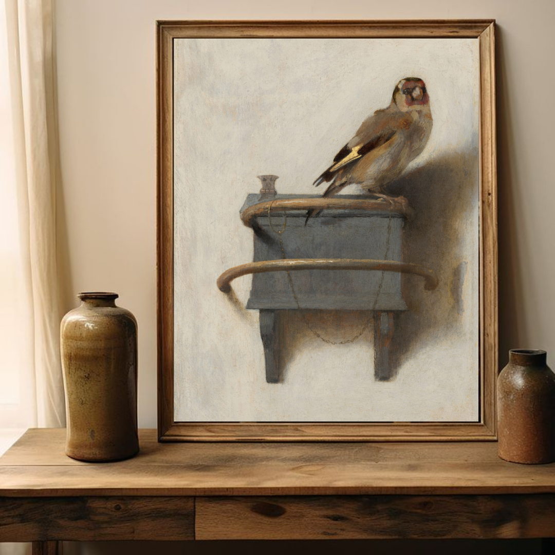 Vintage Bird Painting | Vintage Farmhouse Wall Decor