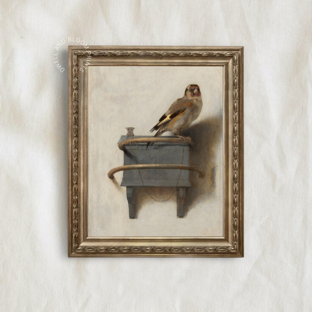 Vintage Bird Painting | Vintage Farmhouse Wall Decor
