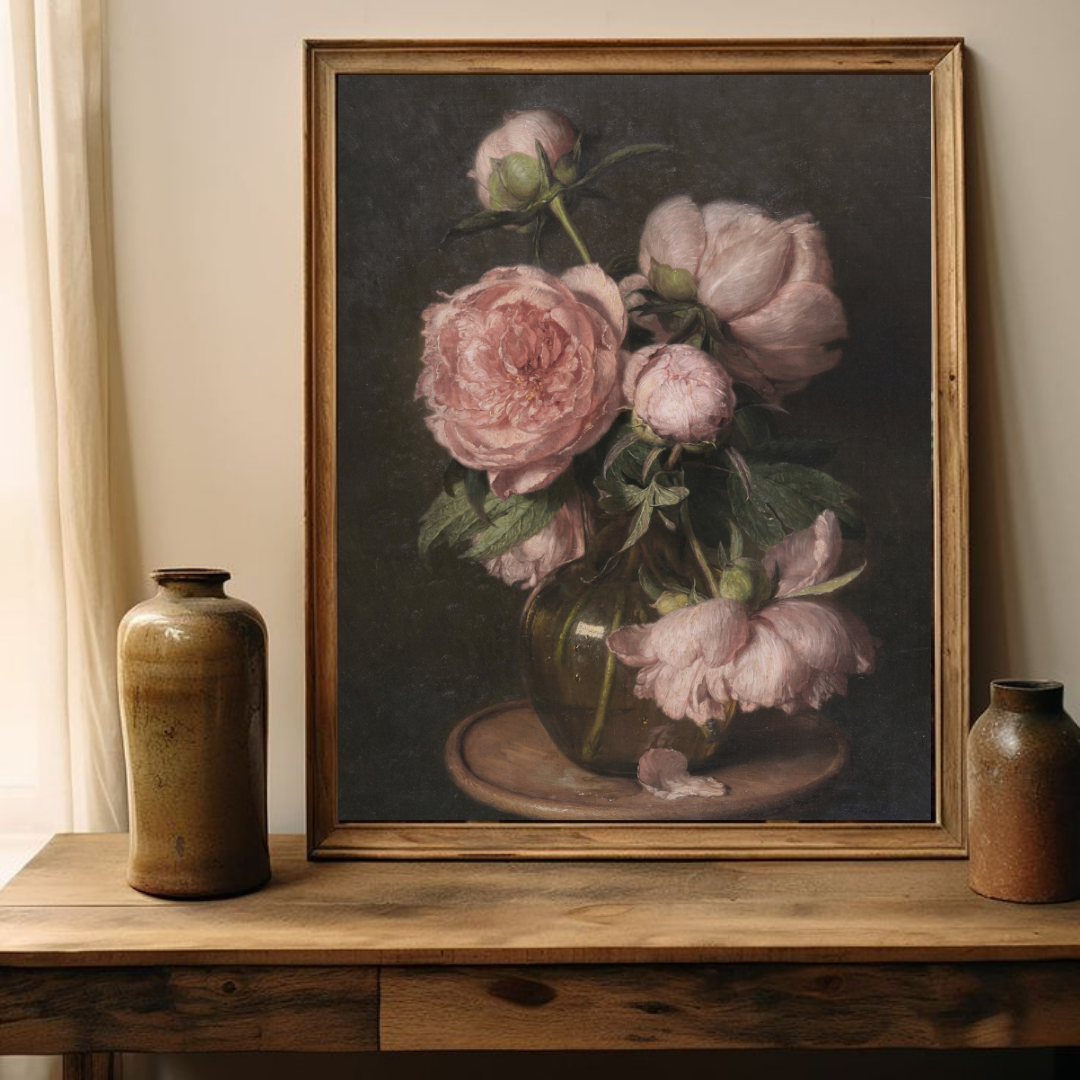 Vintage Floral Still Life Painting | Vintage Flower Art Prints