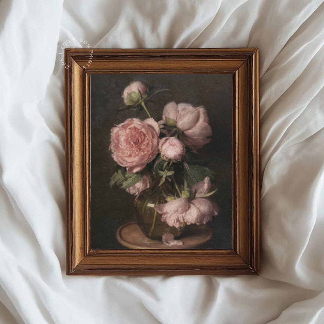 Vintage Floral Still Life Painting | Vintage Flower Art Prints