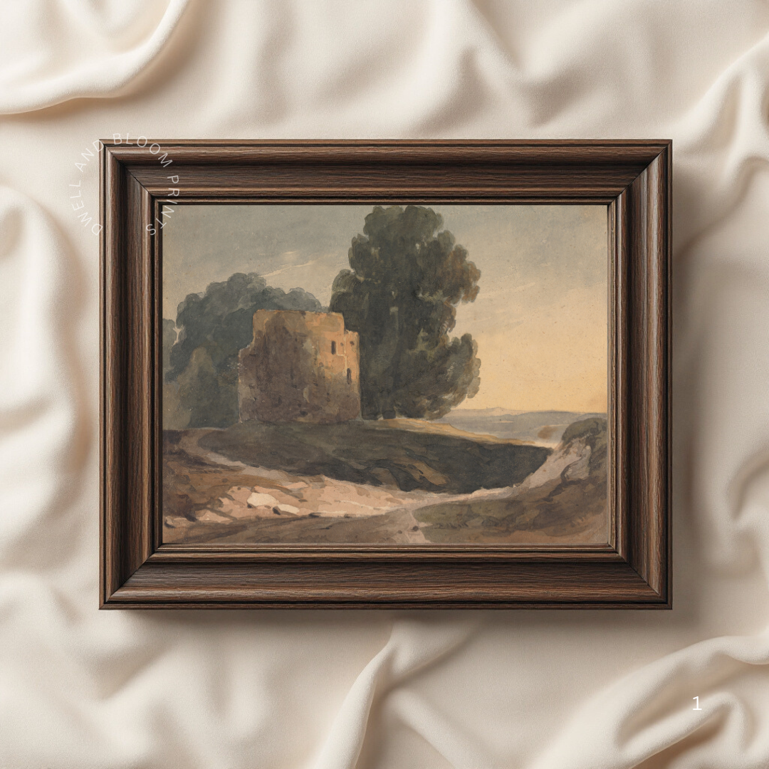 Vintage Country Landscape Painting | Vintage Landscape Art Printable