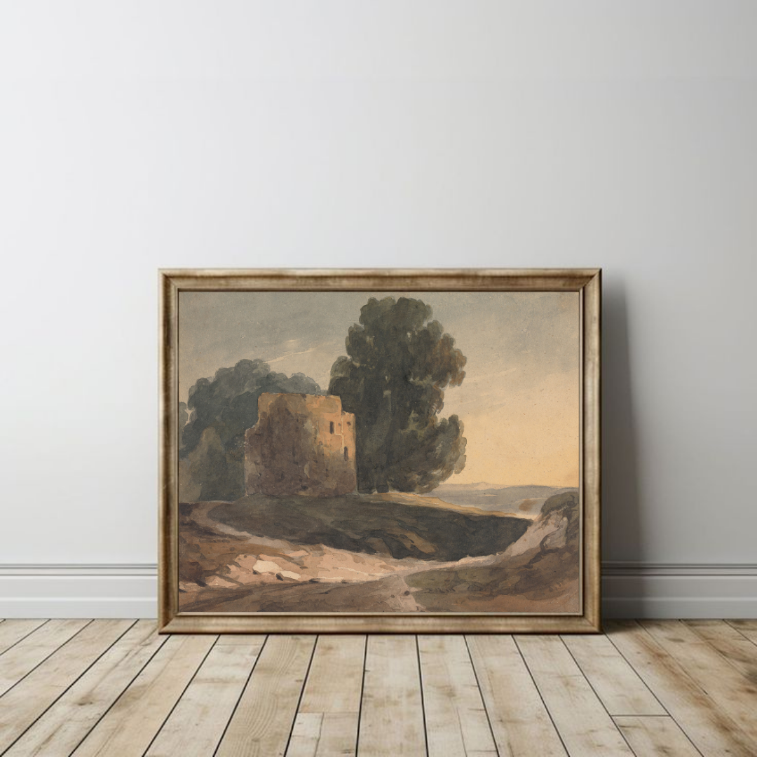 Vintage Country Landscape Painting | Vintage Landscape Art Printable