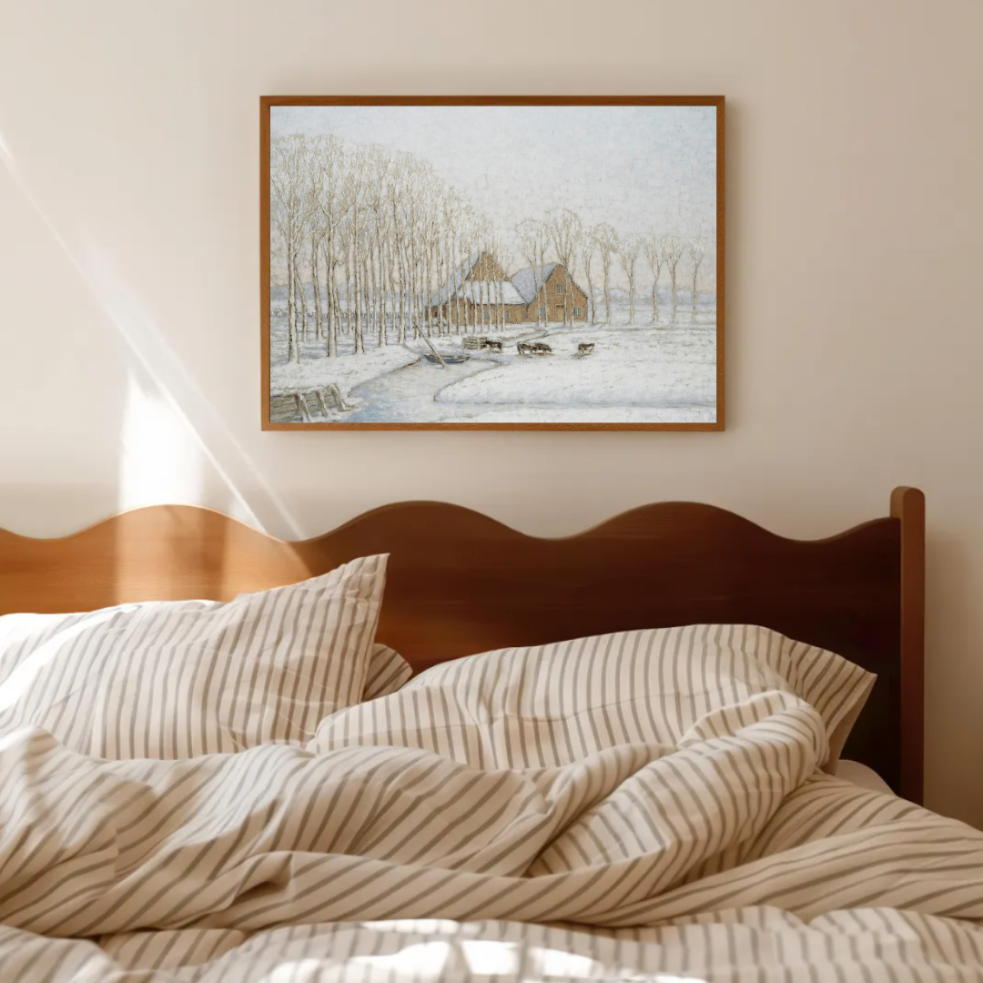 Vintage Winter Landscape Art Print | Printable Vintage Landscape Art
