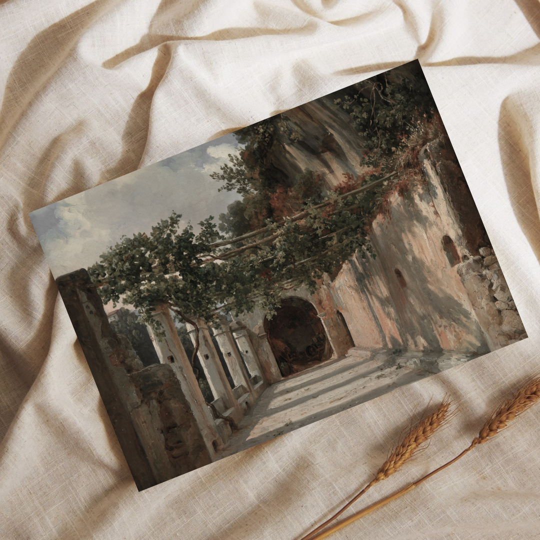 Vintage Summer Art Print | Mediterranean Summer Painting Printable Wall Art 