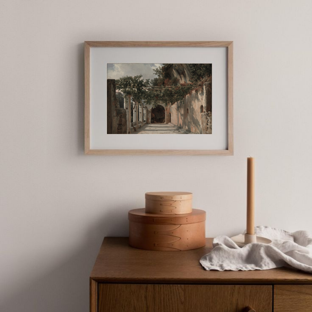 Vintage Summer Art Print | Mediterranean Summer Painting Printable Wall Art 