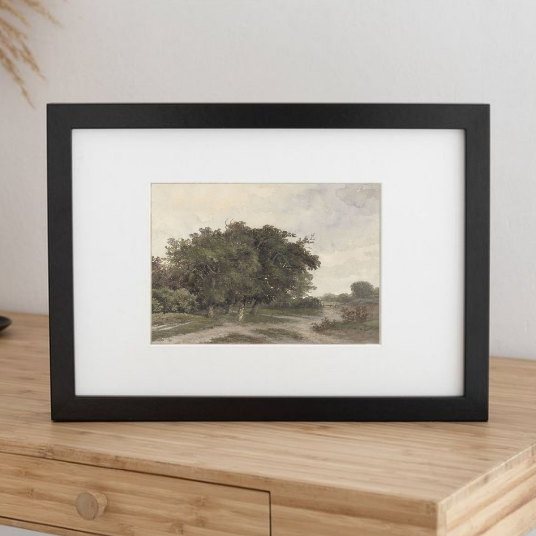 Vintage Summer Landscape Art Print | Antique Landscape Painting