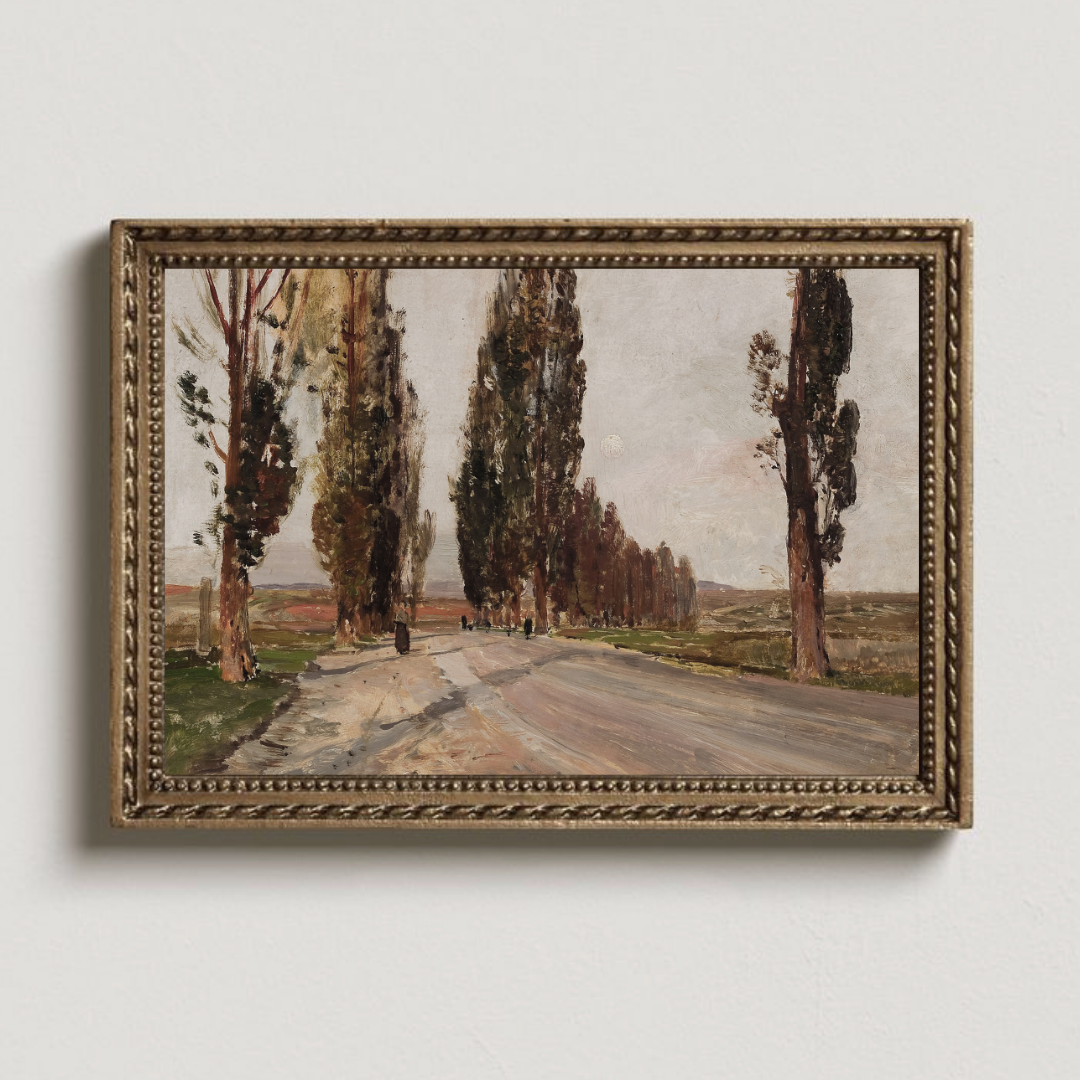 Vintage Tuscan Landscape Art Print | Vintage Italian Landscape Painting