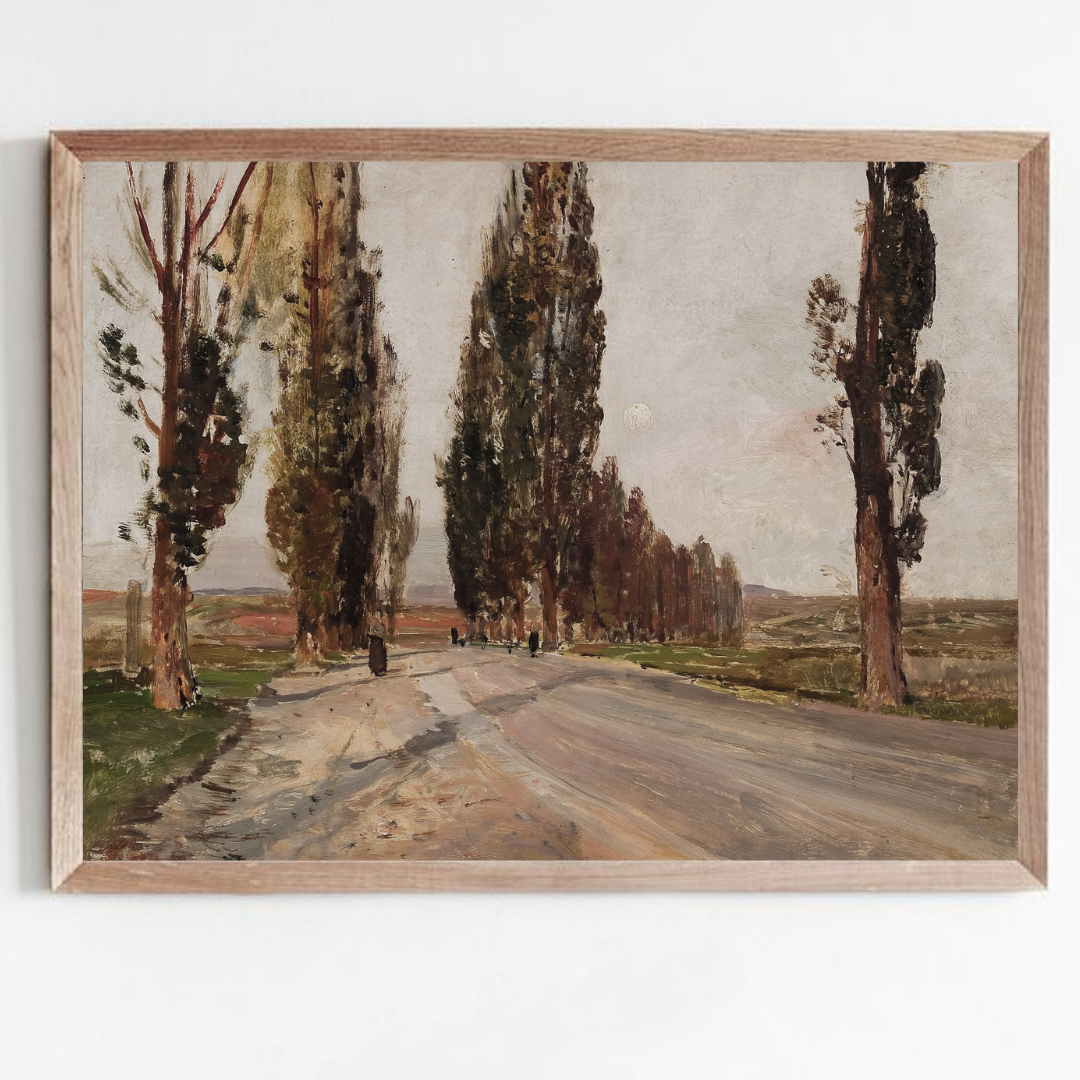 Vintage Tuscan Landscape Art Print | Vintage Italian Landscape Painting