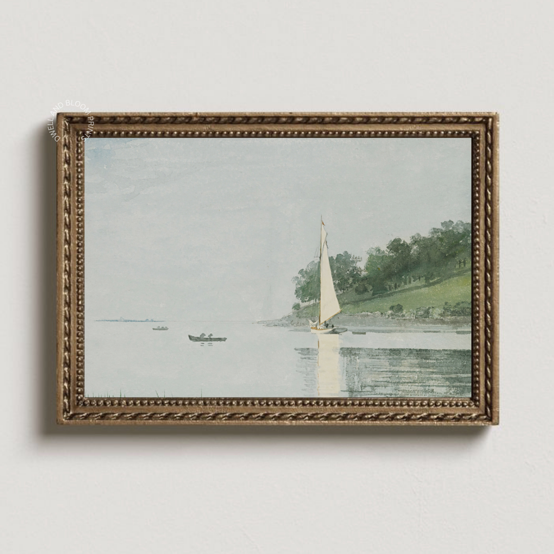 Vintage Nautical Painting | Antique Watercolor Nautical Art Print