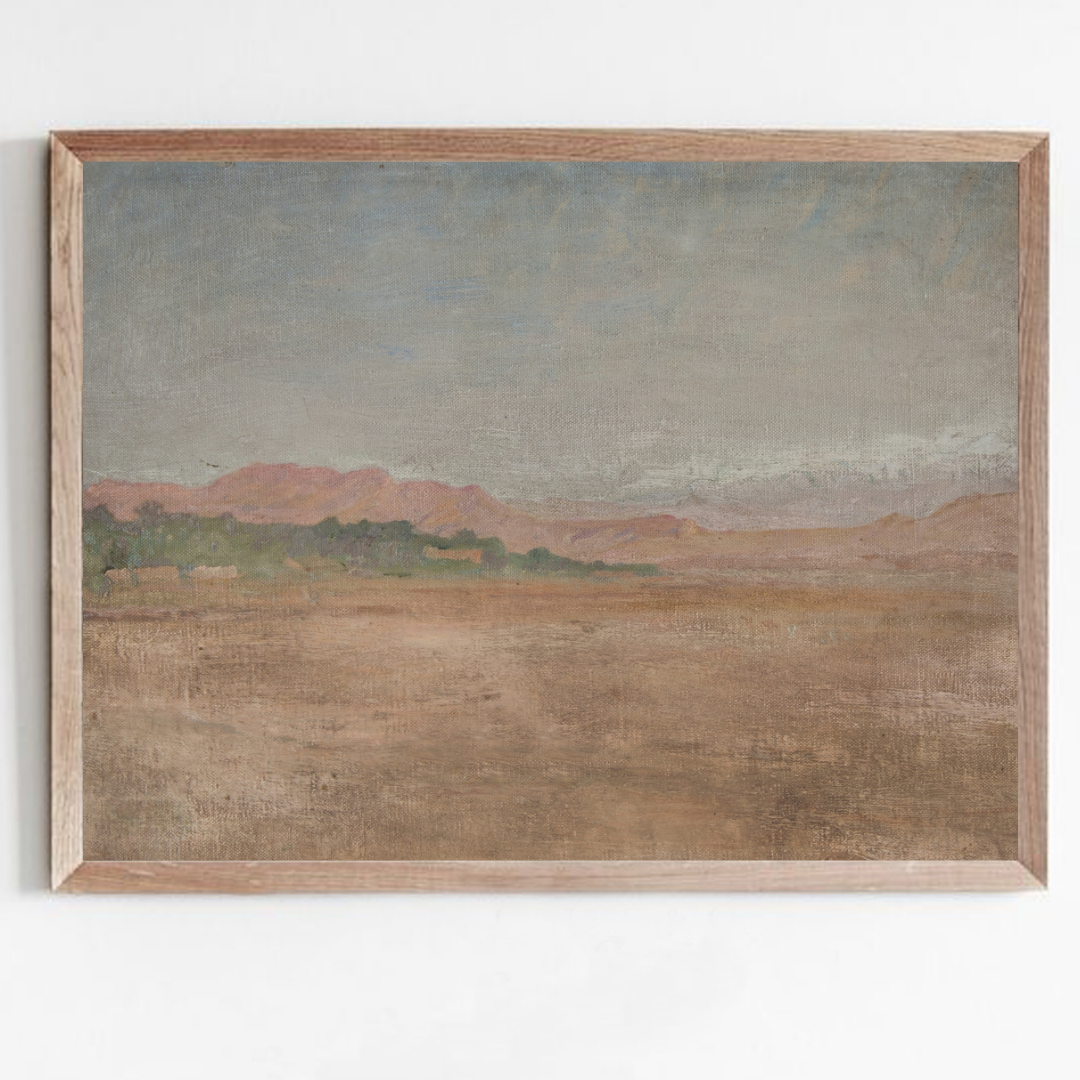 Vintage Muted Landscape Painting | Antique Summer Landscape Art Print