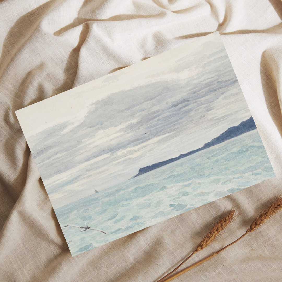 Vintage Seascape Painting | Vintage Coastal Art Print