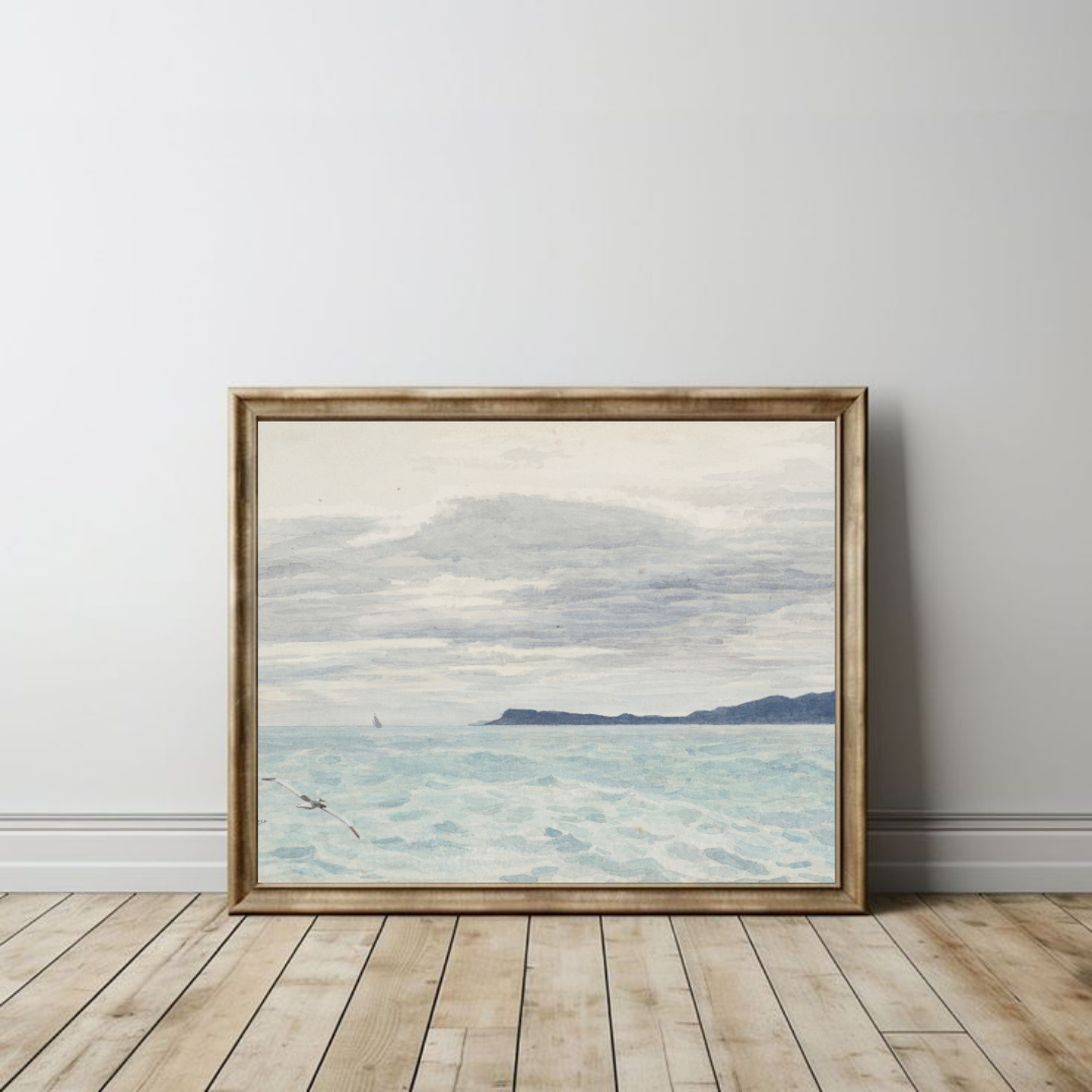 Vintage Seascape Painting | Vintage Coastal Art Print