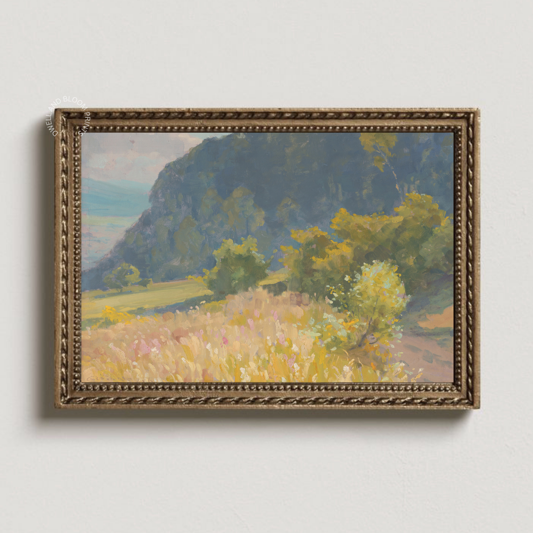Vintage Spring Landscape Painting | Antique landscape Art Print