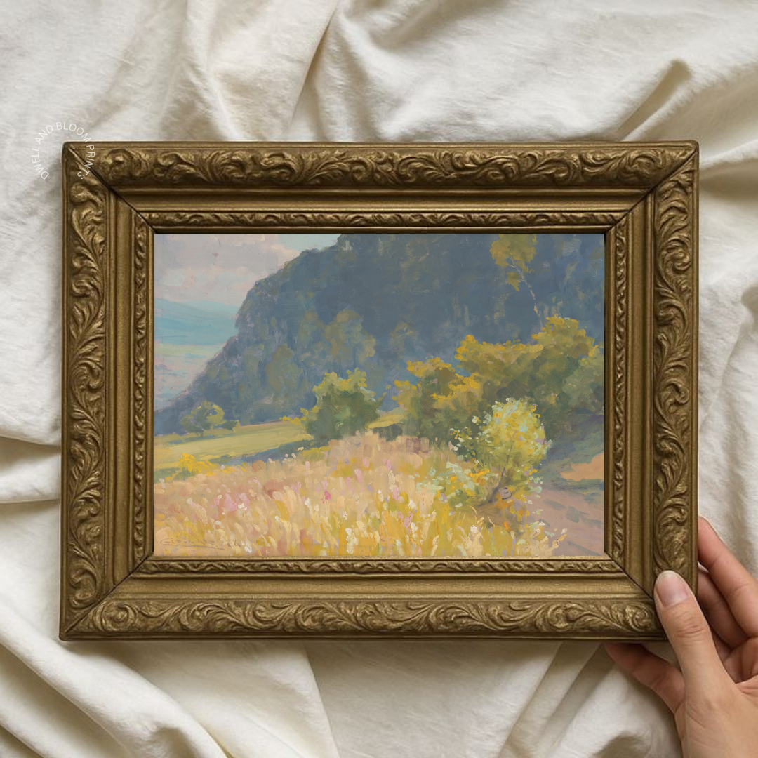 Vintage Spring Landscape Painting | Antique landscape Art Print