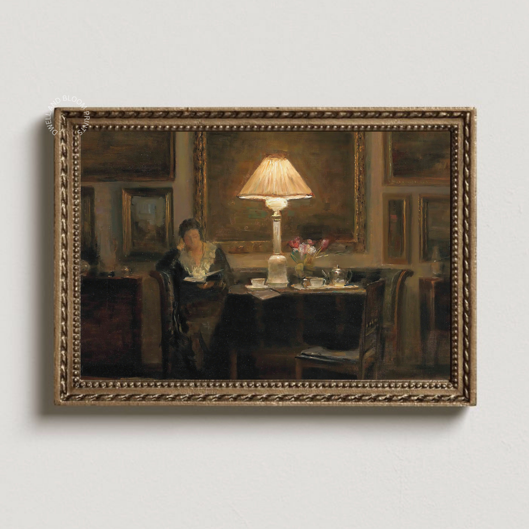 Vintage Moody Portrait Painting | Vintage Moody Art Print