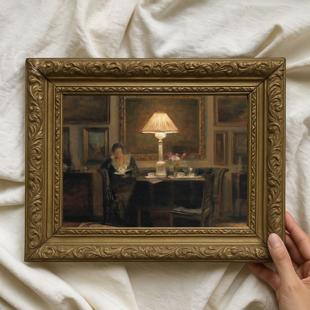 Vintage Moody Portrait Painting | Vintage Moody Art Print